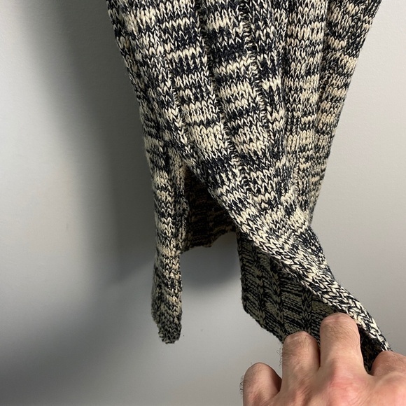 Derek Heart Black/Tan Sleeveless Cowl Neck Ribbed Sweater Pencil Dress Small - Picture 3 of 13